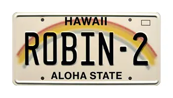 Magnum PI|Robin-2 | Метален регистрационен номер с релефни -Рамка за регистрационен номер Интериор на автомобила Регистрационен номер